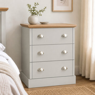 Oban 3 Drawer Chest | Grey