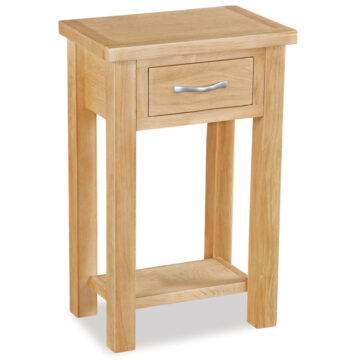 Brancepeth Oak 1 Drawer Telephone Table | Lacquered Finish