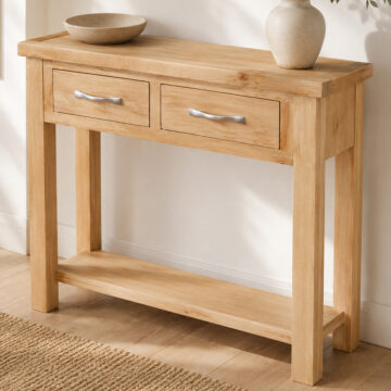Brancepeth Oak Console Table | Lacquered Finish