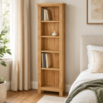 Belmont Oak Slim Bookcase