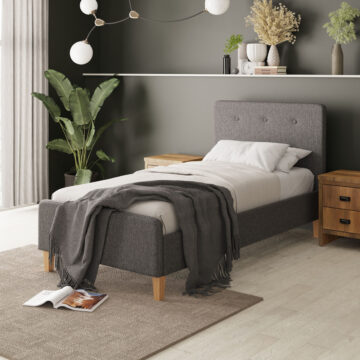 Helsinki Single Bedstead | Grey