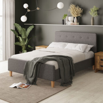 Helsinki Double Bedstead | Grey