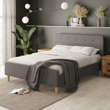 Helsinki King Size Bedstead | Grey