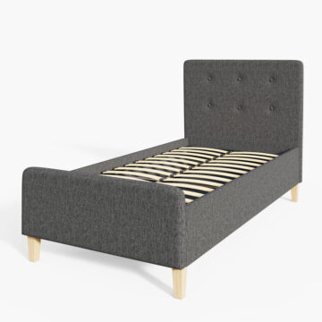 Helsinki Dark Grey 3′ Single Ottoman Bed