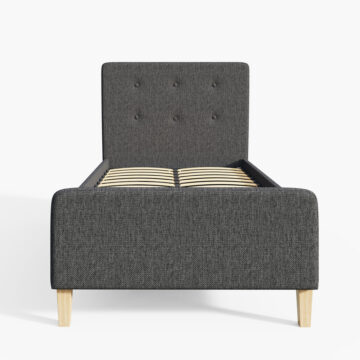 Helsinki Dark Grey 3′ Single Ottoman Bed