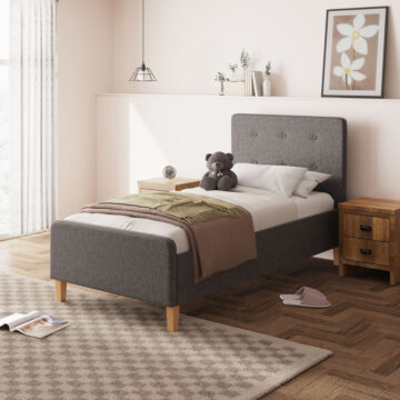 Helsinki Single Ottoman Bed| Dark Grey