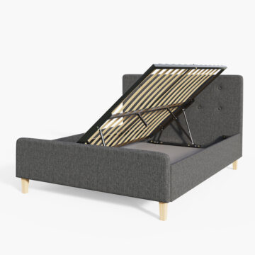 Helsinki Dark Grey 5′ King Size Ottoman Bed