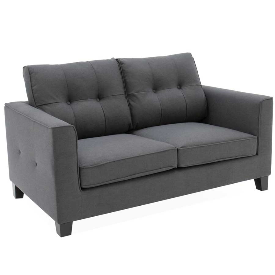 Tulua 2 Seater Sofa | Charcoal | Fully Assembled | Oak World