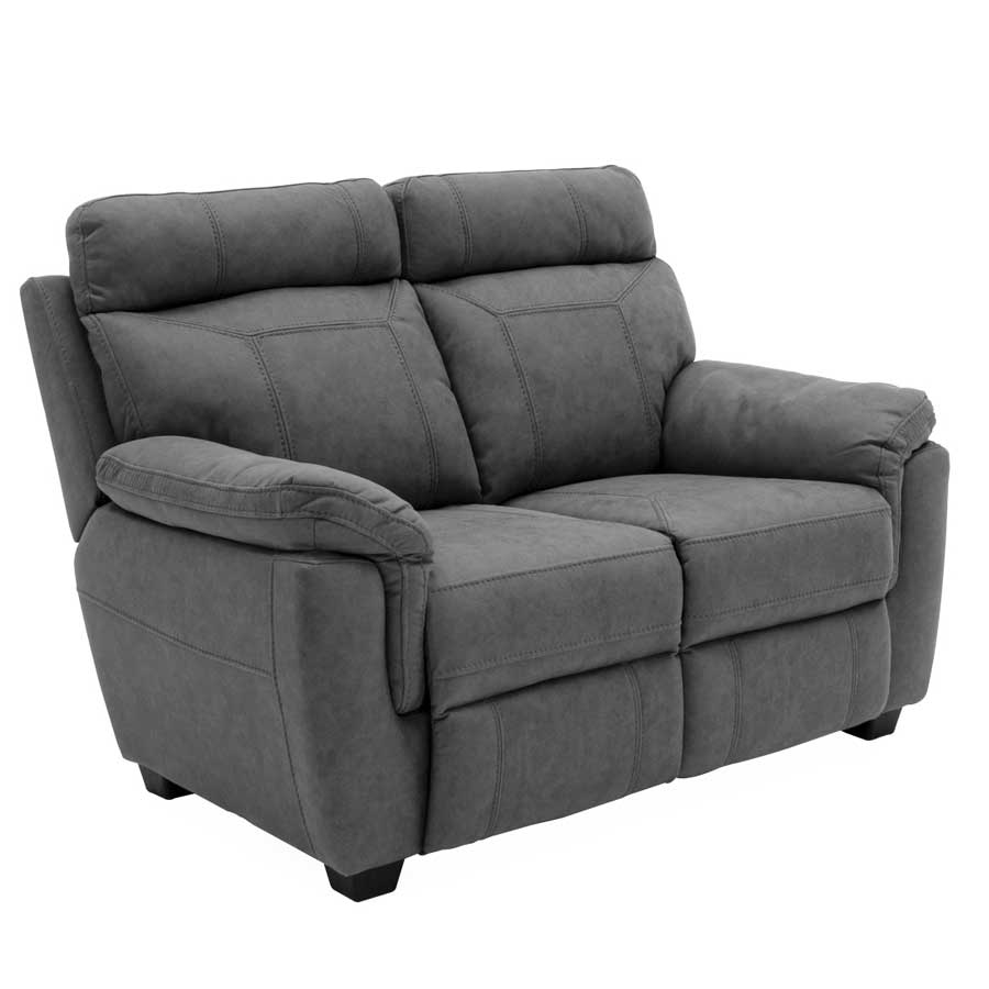 Lancaster 2 Seater Grey Part Assembled Oak World