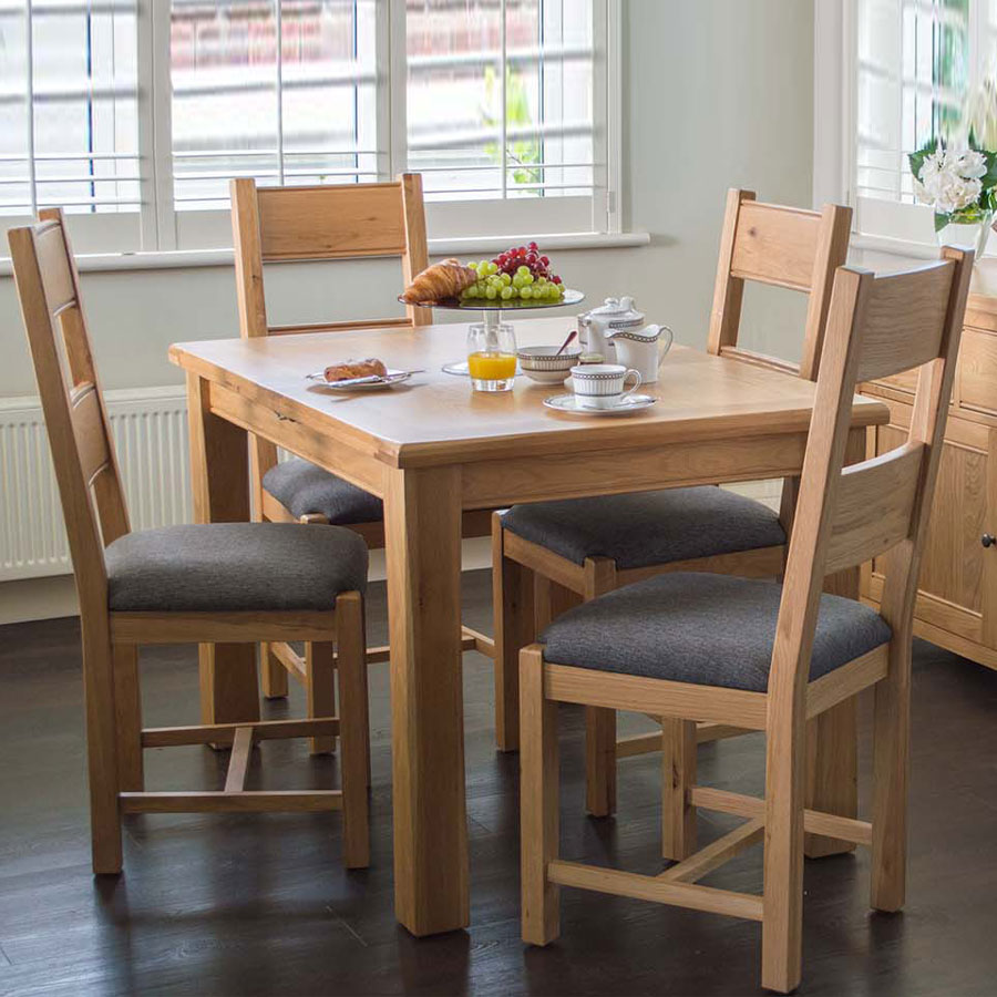 Truro Oak Extending Dining Table Small Oak World