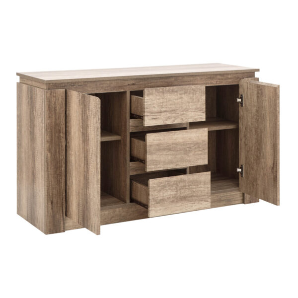 Valley Oak Sideboard 2 Door 3 Drawer | Self Assembly