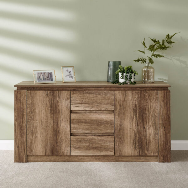 Valley Oak Sideboard 2 Door 3 Drawer | Self Assembly