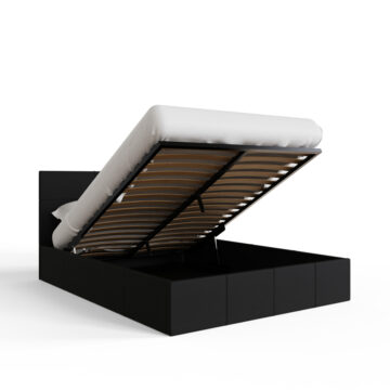 Marikina Black 4′ End Lift Small Double Ottoman Bed