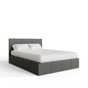 Marikina Grey PU 4’6 End Lift Ottoman Double Bed
