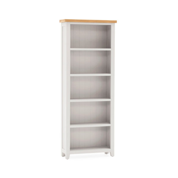 Adlington Grey Large Painted Bookcase Fully Assembled Oak World