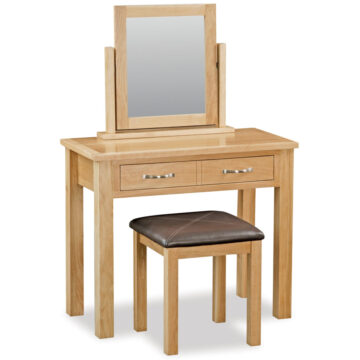 Brancepeth Oak Dressing Table Set | Lacquered Finish