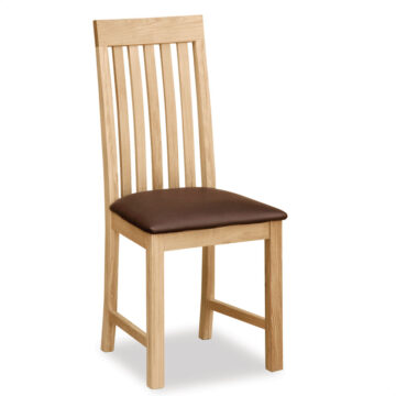 Brancepeth Oak Slatted Dining Chair | Lacquered Finish