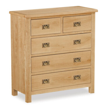 Belmont Oak 2 over 3 Chest of Drawers