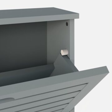 Orsk Grey Three Tier Shoe Cabinet
