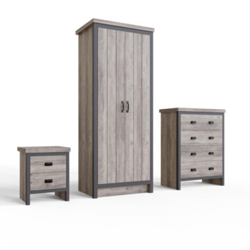 Fenway Grey 3 Piece Bedroom Set