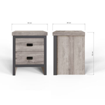 Fenway Grey 3 Piece Bedroom Set