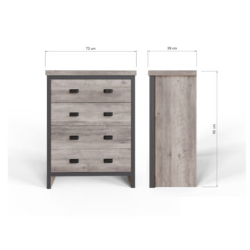 Fenway Grey 3 Piece Bedroom Set