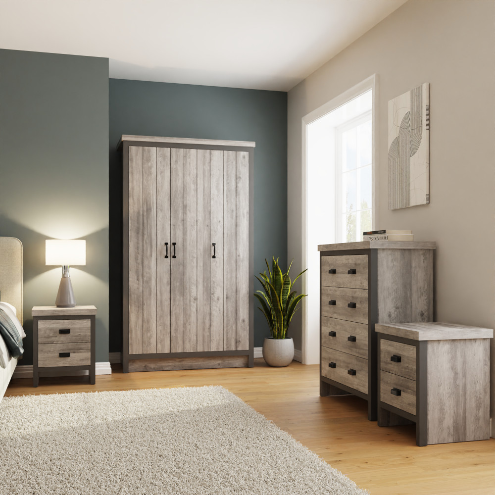 Fenway Grey 4 Piece Bedroom Set