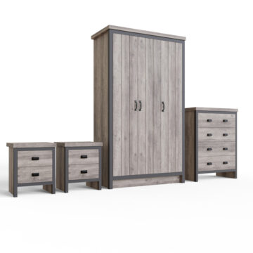 Fenway Grey 4 Piece Bedroom Set