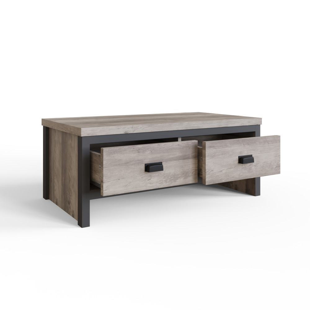 Fenway Grey 2 Drawer Coffee Table