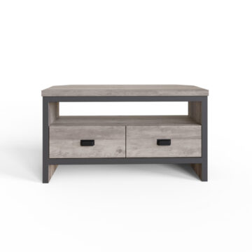 Fenway Grey 2 Drawer Corner TV Unit 86cm | Clearance