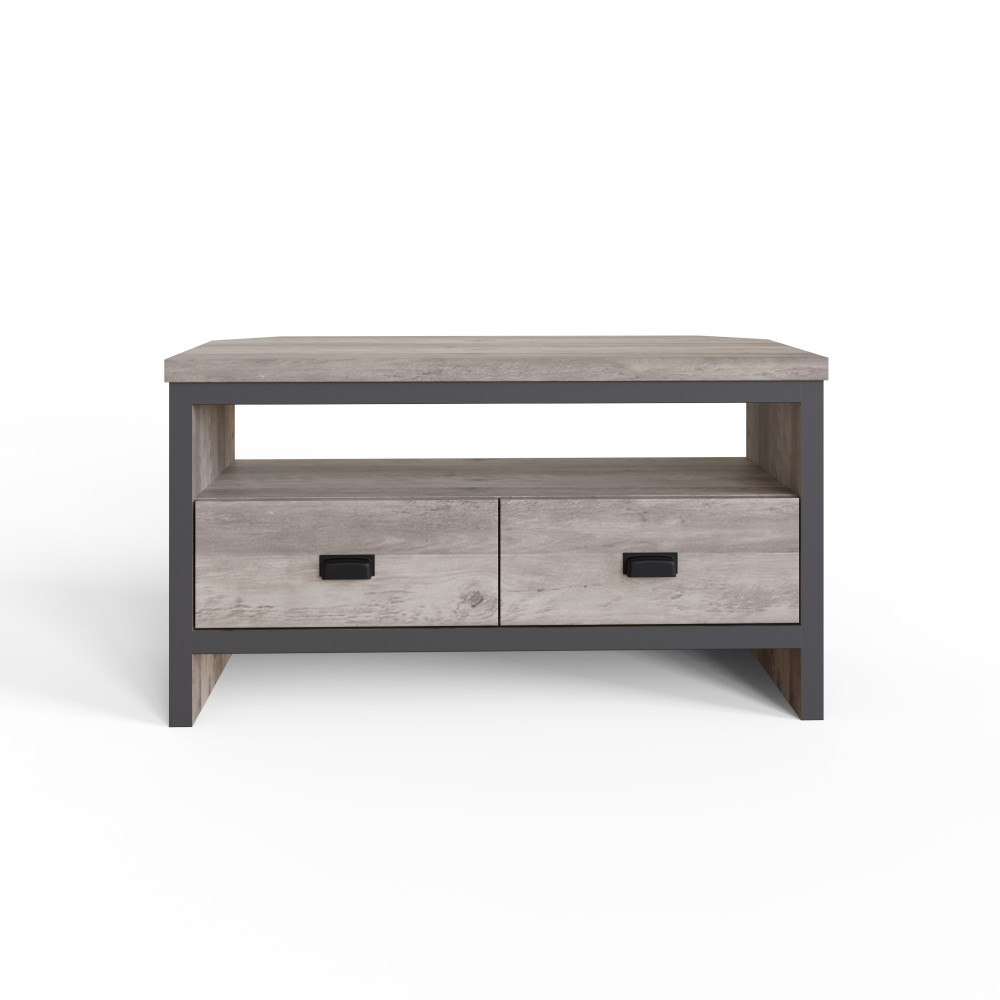 Fenway Grey 2 Drawer Corner TV Unit 86cm | Clearance