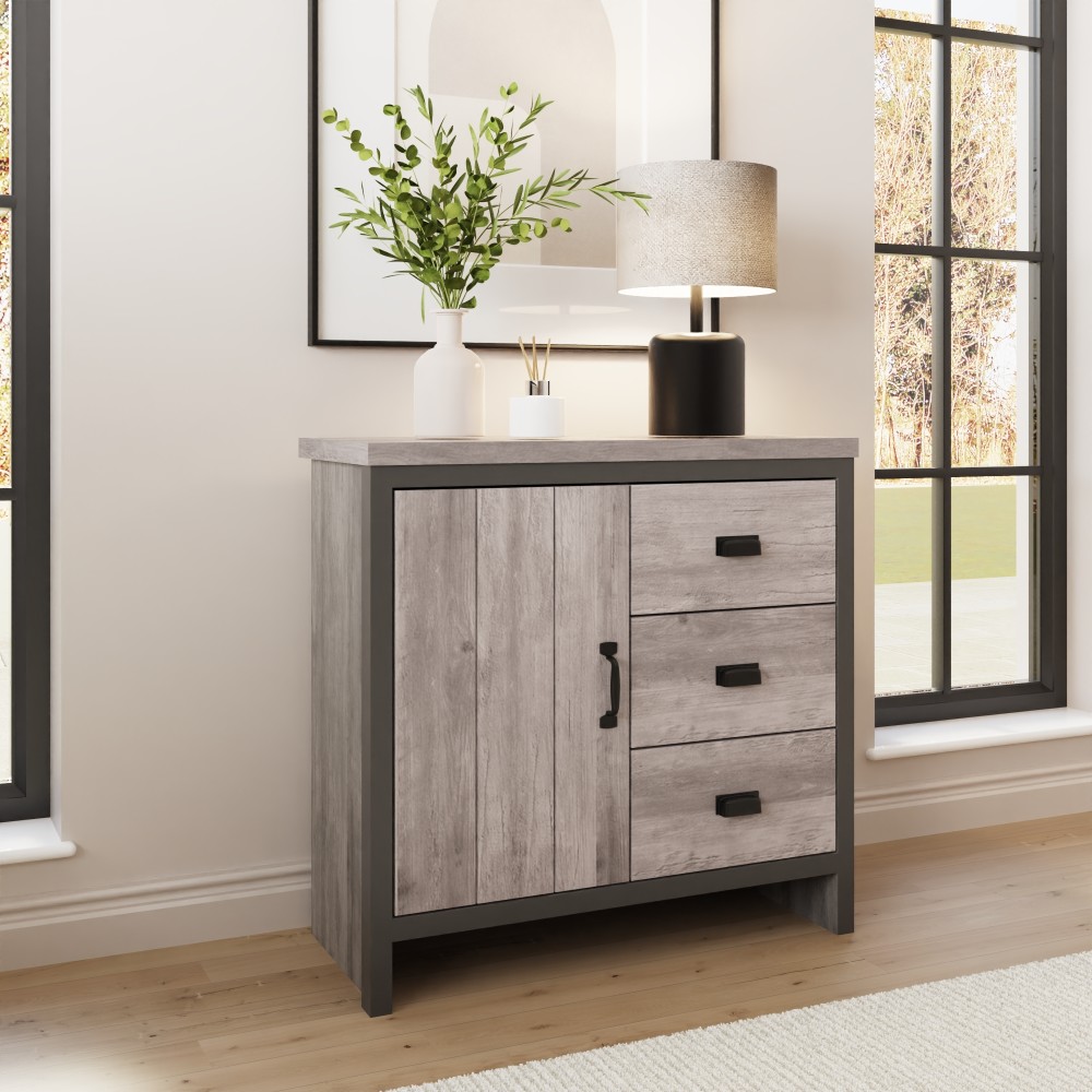 Fenway Grey 1 Door Sideboard with Drawers