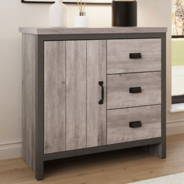 Fenway Grey 1 Door Sideboard with Drawers