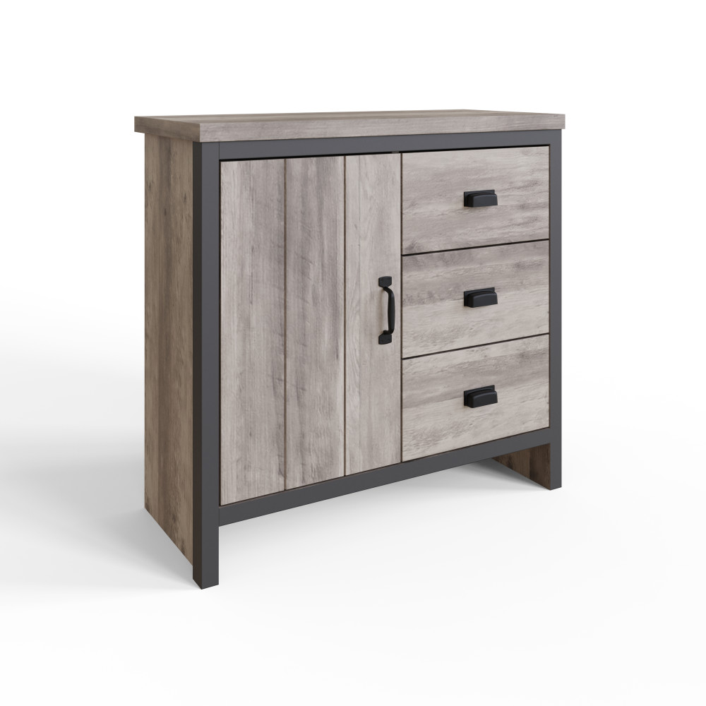 Fenway Grey 1 Door Sideboard with Drawers