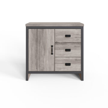 Fenway Grey 1 Door Sideboard with Drawers
