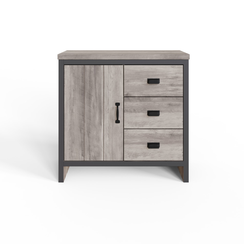 Fenway Grey 1 Door Sideboard with Drawers