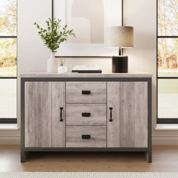 Fenway Grey 2 Door Sideboard with Drawers