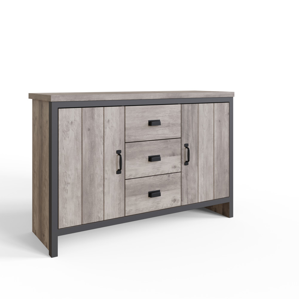 Fenway Grey 2 Door Sideboard with Drawers