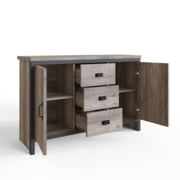 Fenway Grey 2 Door Sideboard with Drawers