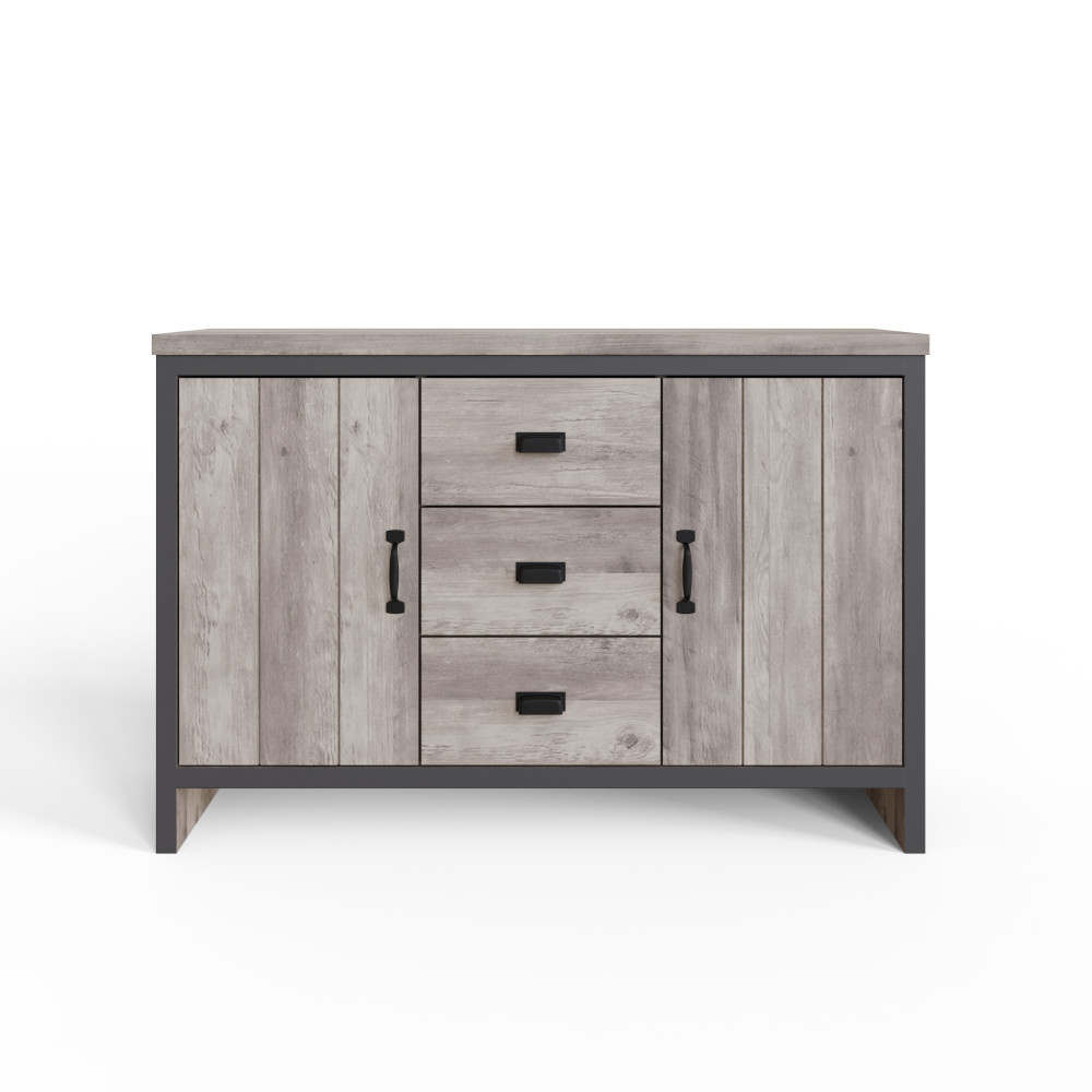 Fenway Grey 2 Door Sideboard with Drawers