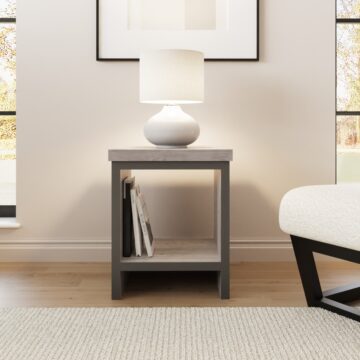 Fenway Grey Simple Lamp Table