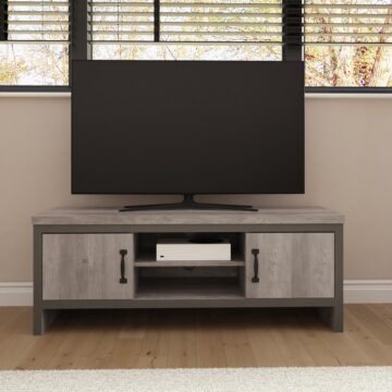 Fenway Grey 2 Door TV Unit 113cm