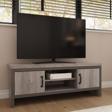 Fenway Grey 2 Door TV Unit 113cm