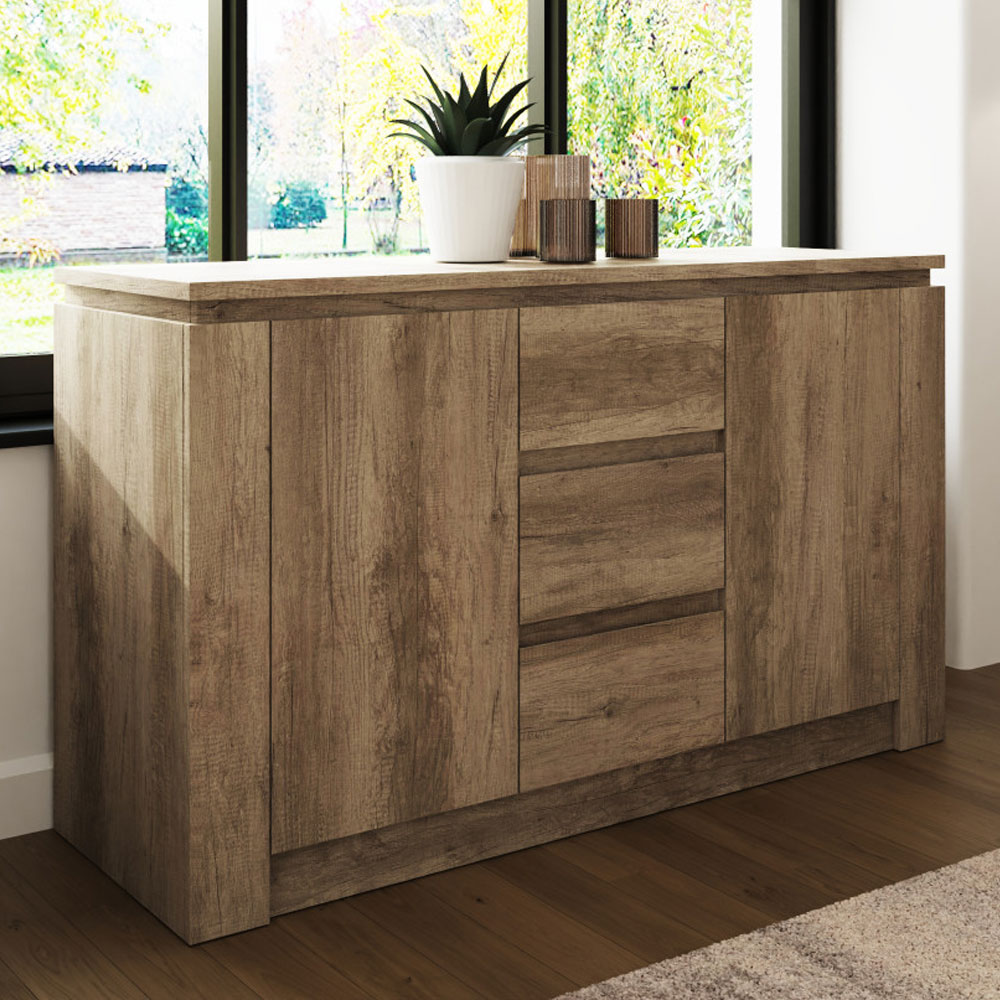 Valley Oak Sideboard 2 Door 3 Drawer | Clearance