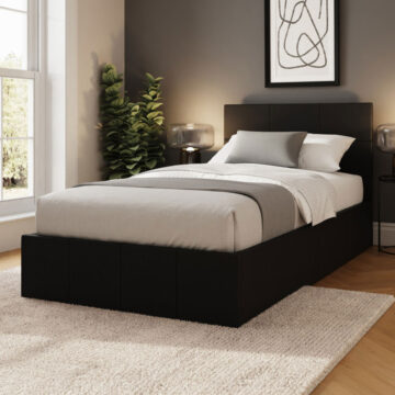 Marikina Black 3' End Lift Ottoman Single Bed