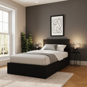 Marikina Black 3' End Lift Ottoman Single Bed
