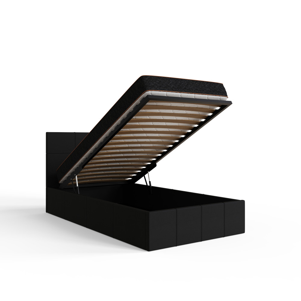 Marikina Black 3' End Lift Ottoman Single Bed