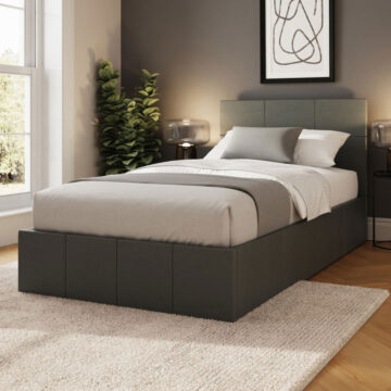 Marikina Grey PU 3' End Lift Ottoman Single Bed