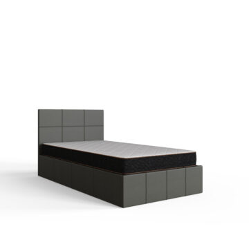 Marikina Grey PU 3′ End Lift Ottoman Single Bed