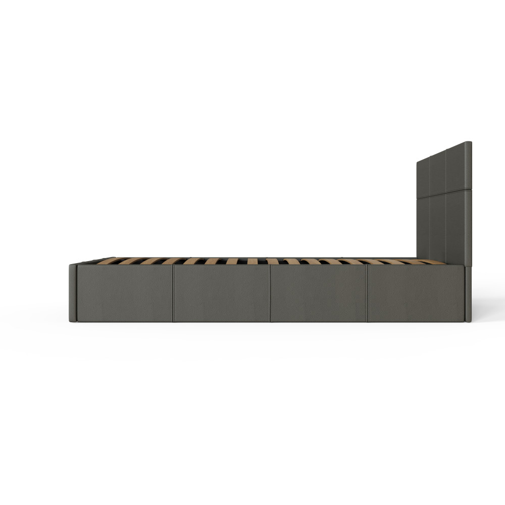 Marikina Grey PU 3' End Lift Ottoman Single Bed